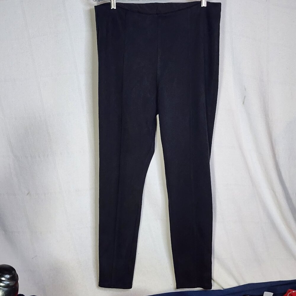 Simply Vera Vera Wang Black Poly Span Velvet Soft Stretch Dress Legging Size XL